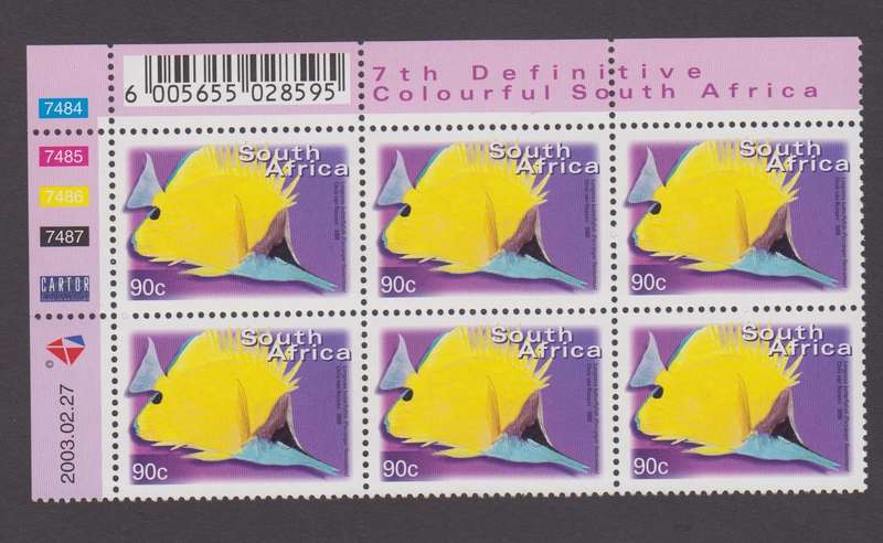 RSA - 7th Definitive 90c - Reprint 2003/02/27- Control block - SACC 1302a