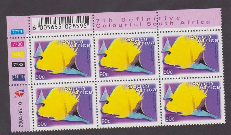RSA - 7th Definitive 90c - Reprint 2004/05/10- Control block - SACC 1302a