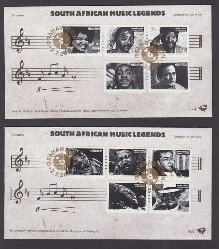 RSA - SA Music Legends- FDC 8.84/5  - SACC 2281