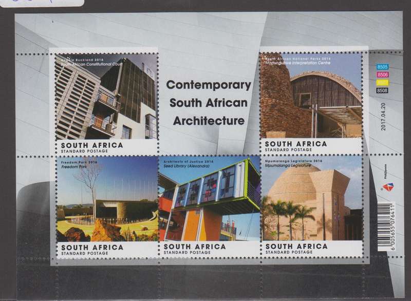RSA - 2017 Conteporary SA Architecture MNH Sheetlet - SACC