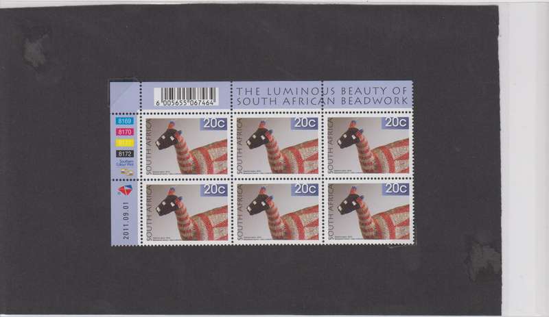 RSA - 8th Definitive 20c 2011/09/01 MNH Control Block - SACC 2106