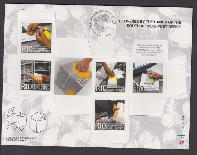 RSA - 2014 World Post Day - MNH Full Sheet - SACC 2273