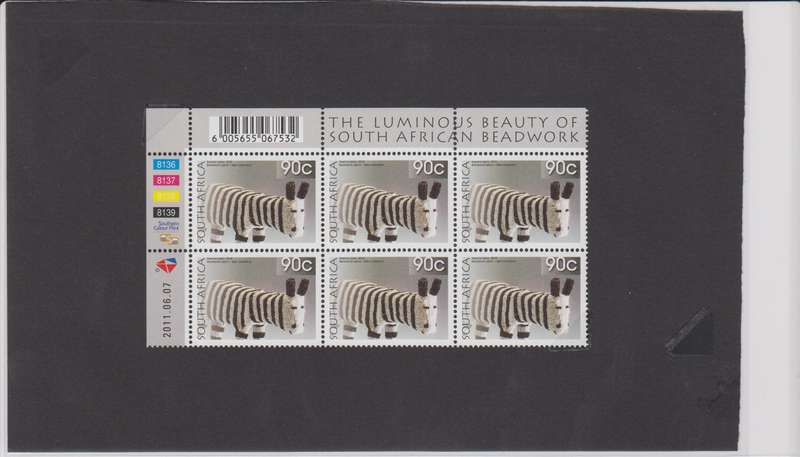 RSA - 8th Definitive 90c 2011/06/07 MNH Control Block - SACC 2113
