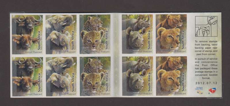 RSA - 2012 The Baby Big Five Booklet MNH - SACC 2226