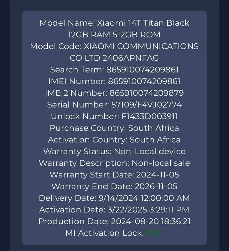 Xiaomi 14T BLACK 512GB