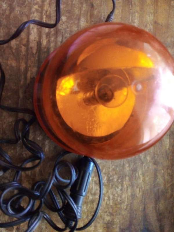 Large magnetic emergency orange light.