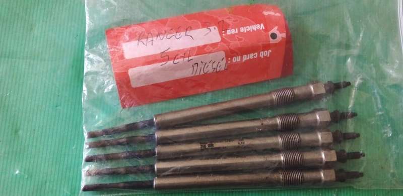 FORD RANGER 3.2D FIVE CYLINDER GLOW PLUG SET.