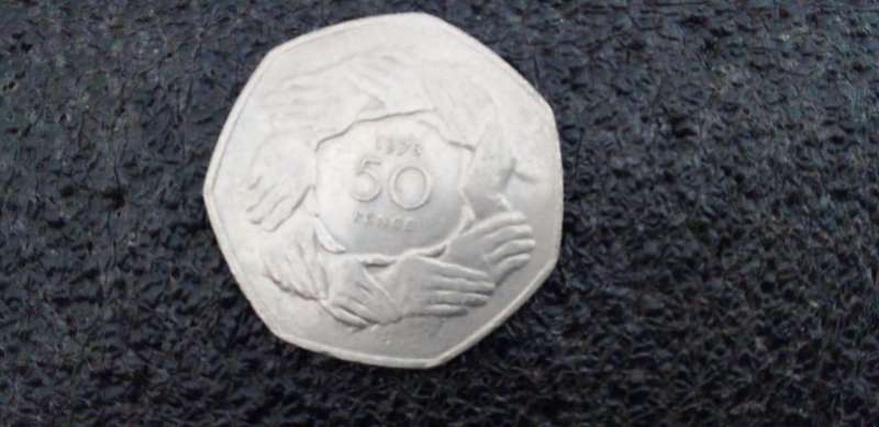 BRITISH 1973 50 PENCE COIN IN NICE CONDITION