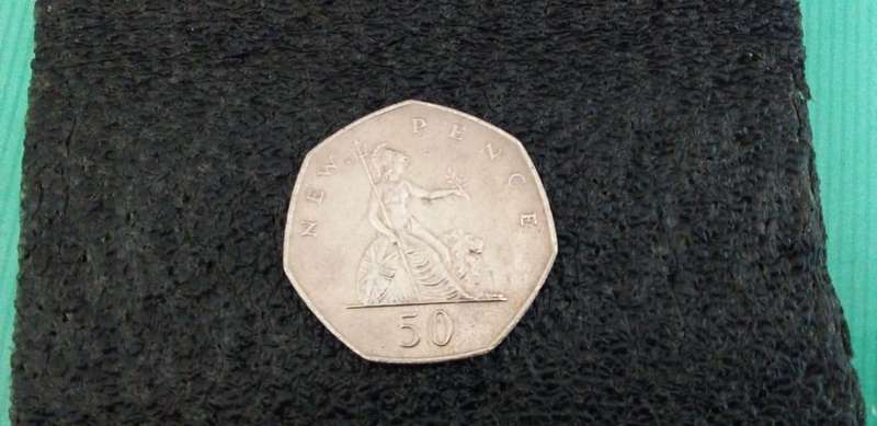 British 1981 50 new pence.