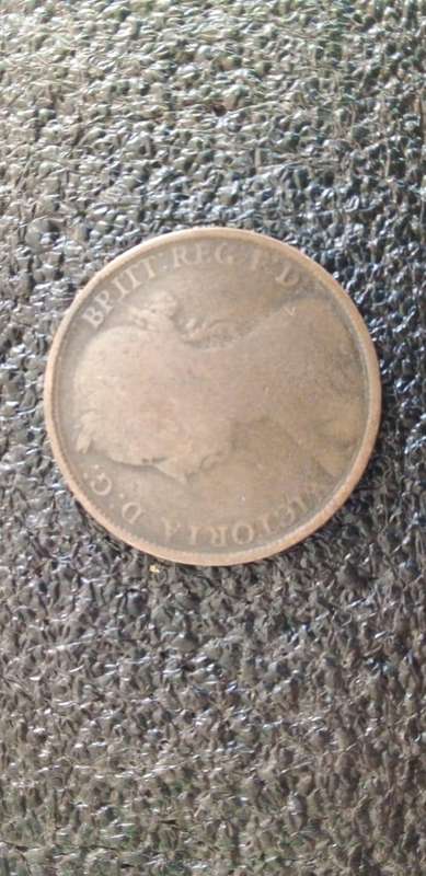 BRITISH 1891 ONE PENNY COIN.