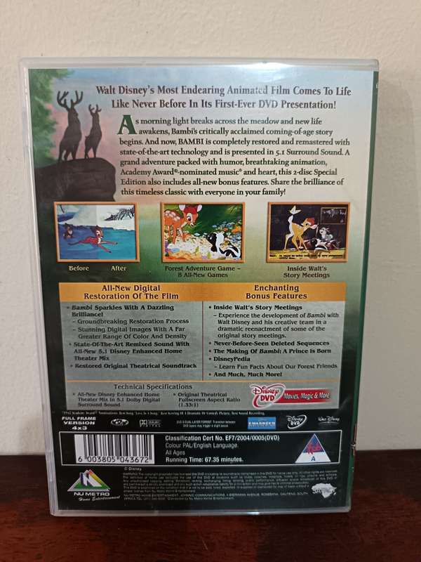 Classic Bambi 2 Disk Special Edition on DVD