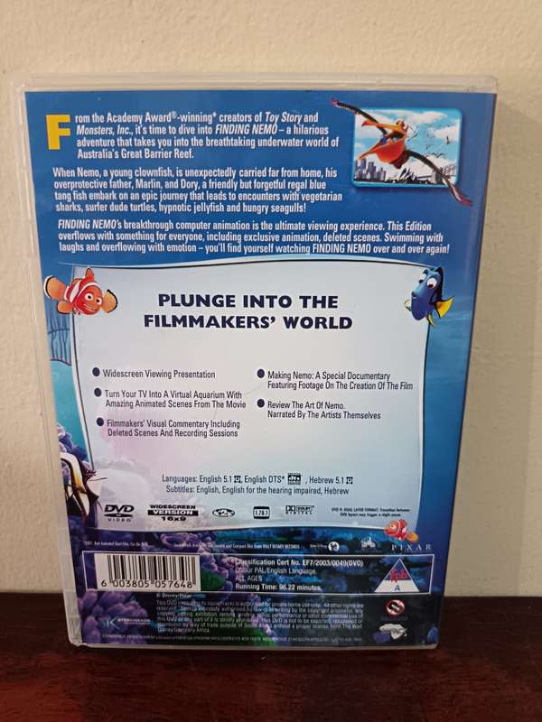 Finding Nemo on DVD