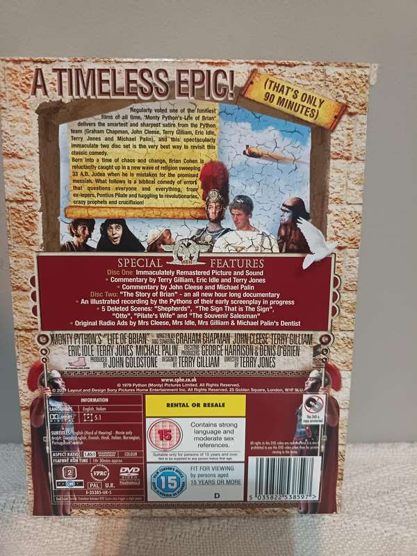 Monty Pythons Life of Brian The Immaculate Edition 2 Disc Set on DVD
