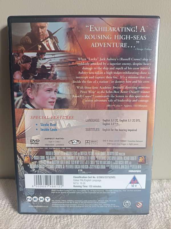 Master and Commander The Far Side of the World DVD