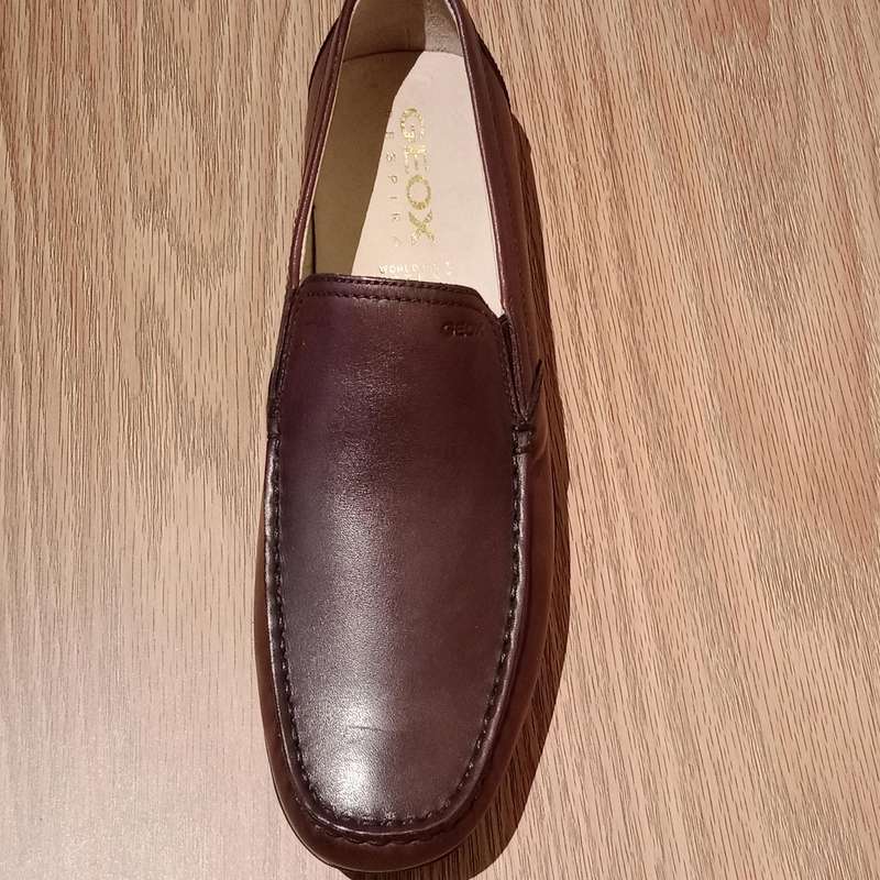 GEOX Respira Men's Loafers Size 9 (43.5) Genuine Brown Leather