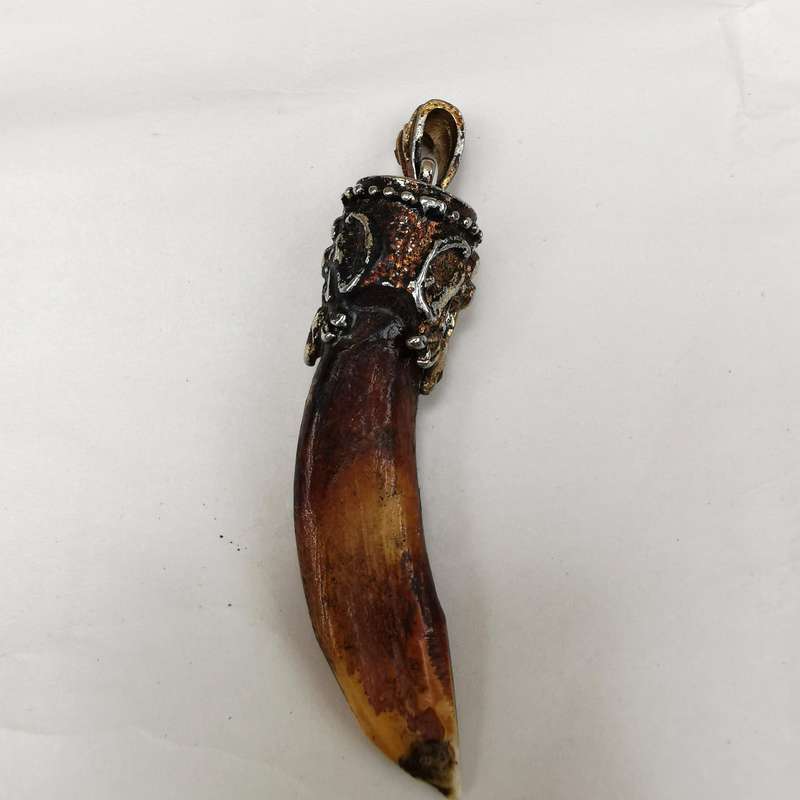 Rare vintage sterling silver claw pendant