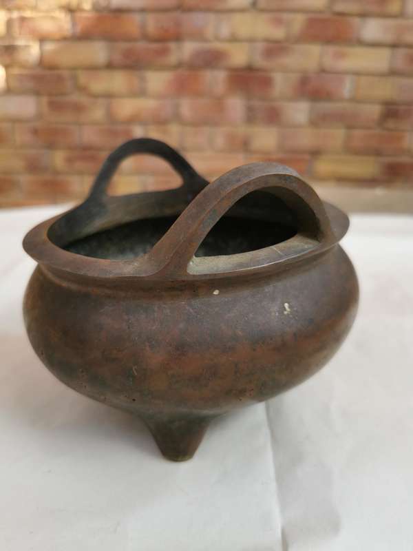 Chinese antique Late 19th century Qing Dynasty copper censer