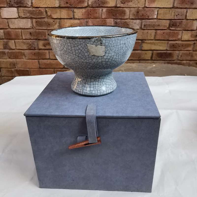 High footed bowl Ice cracks from Chinese Late Qing Dynasty