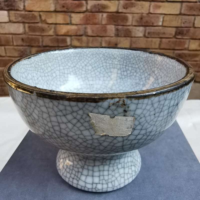 High footed bowl Ice cracks from Chinese Late Qing Dynasty