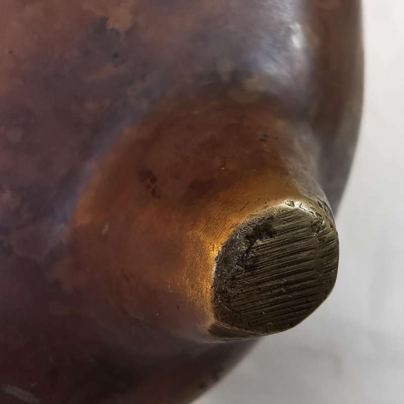 Chinese antique Late 19th century Qing Dynasty copper censer