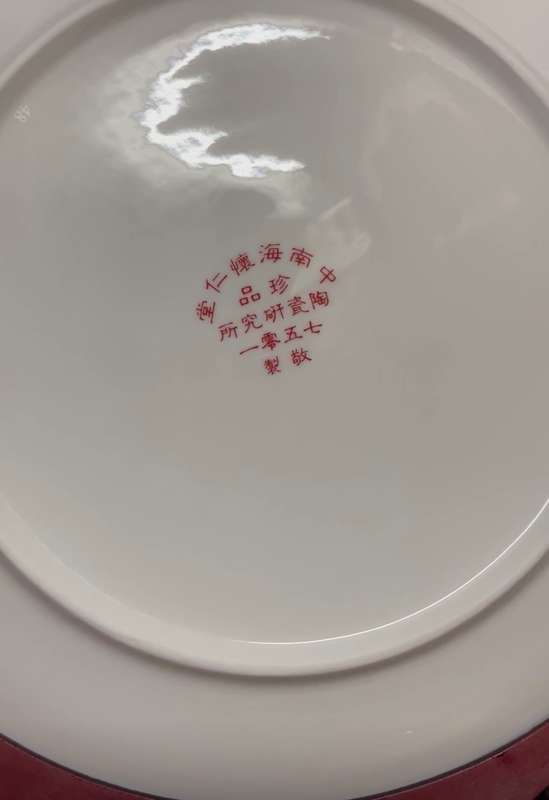 China Wucai porcelain big plate with Dragon design