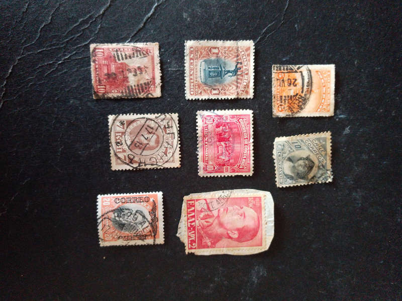 Mix Russia Chile Costa Rica stamps