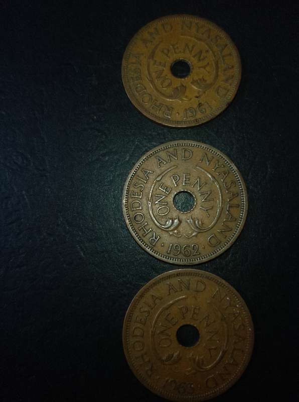 1961/62/63 Rhodesia Nyasaland one penny