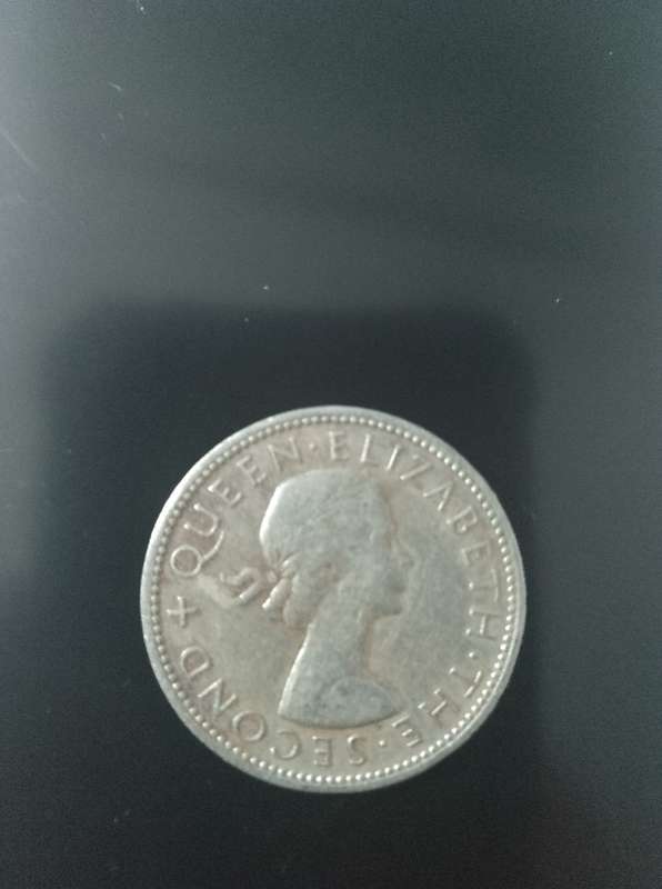 1956 Rhodesia and Nyasaland two shilling coin