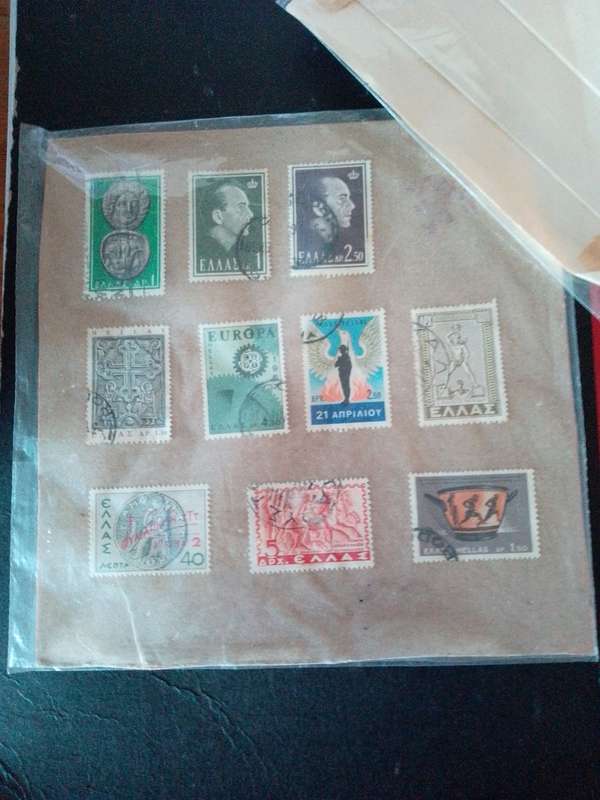 Greek stamps x 10