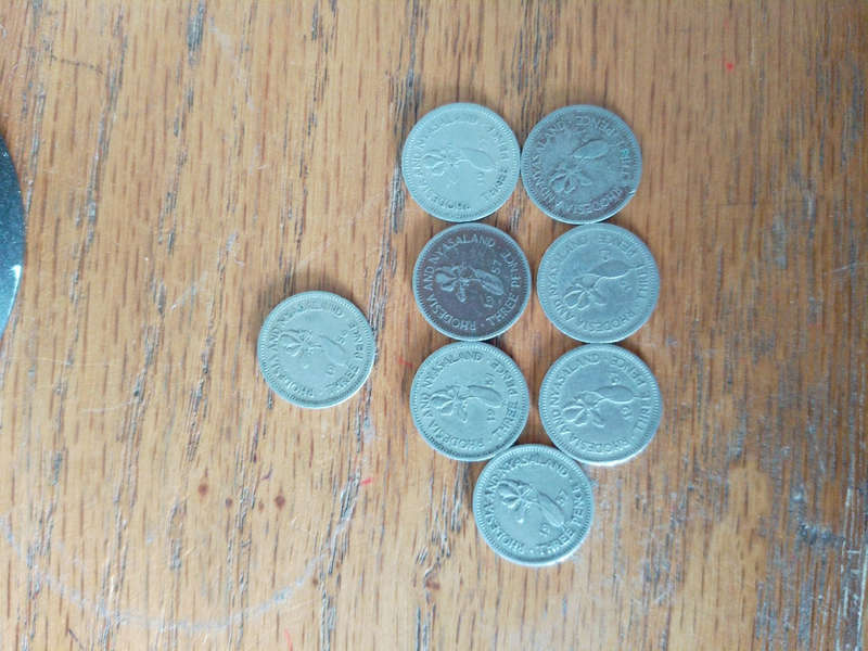 Rhodesia/Nyasaland 3p coins 7x1957.1x 1956.