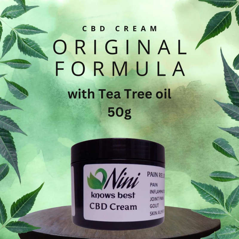 Nini Knows Best.  50g CBD cream for pain and numerous uses