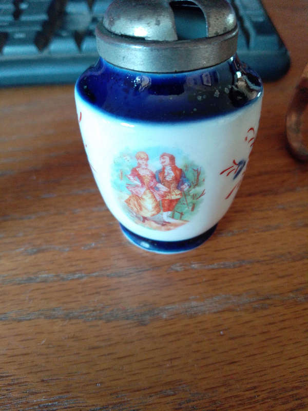 Vintage porcelain mustard pot/jar