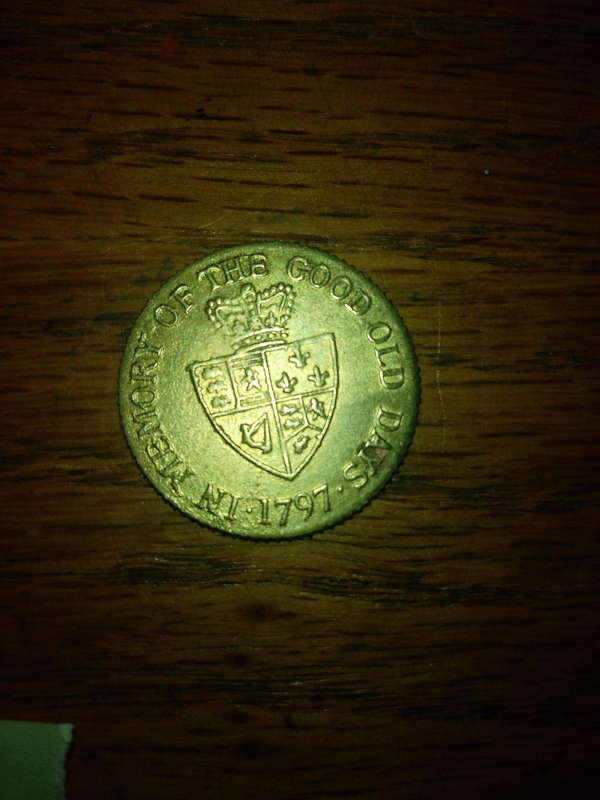 1797 Spade gaming token George III good old days