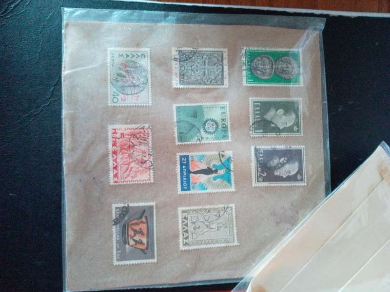 Greek stamps x 10