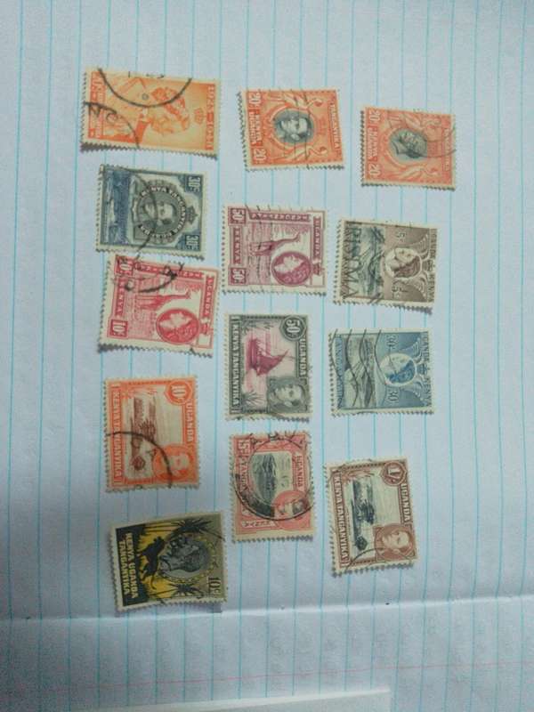 Uganda.Kenya.Tanganyika stamps x 13