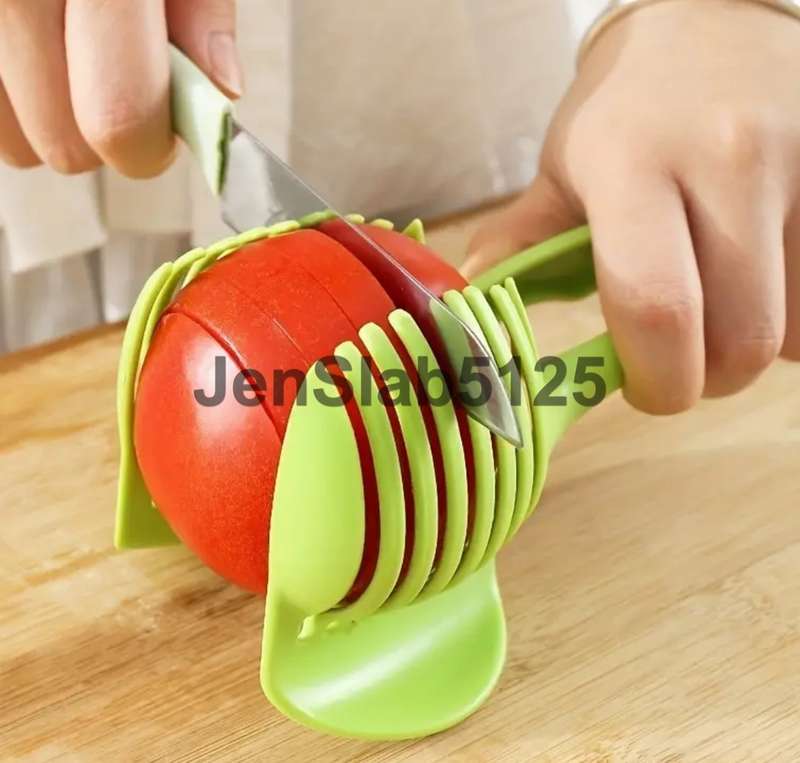 GREEN MANUAL EGG AND FRUIT/VEG  SLICER AND MULTIPURPOSE TONG