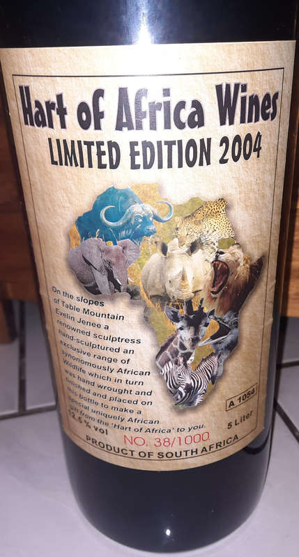 Heart of Africa Wines 5 Litres sealed