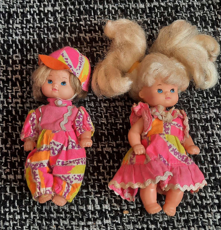 90s vintage Petra doll twins