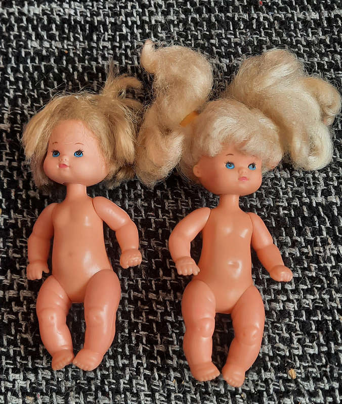 90s vintage Petra doll twins