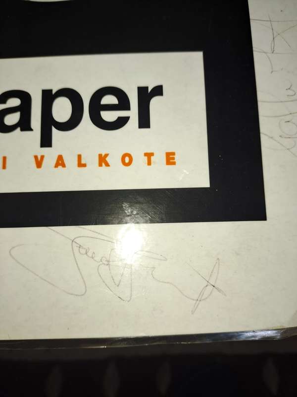 Laminated Mercury, Shark Attack 2001 semi final signed by 12 players