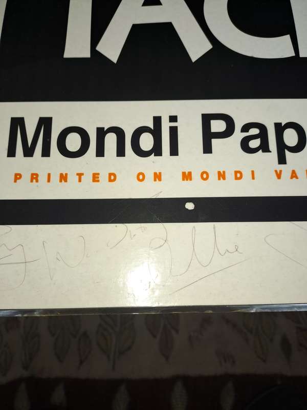 Laminated Mercury, Shark Attack 2001 semi final signed by 12 players