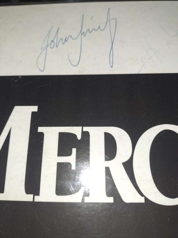 Laminated Mercury, Shark Attack 2001 semi final signed by 12 players