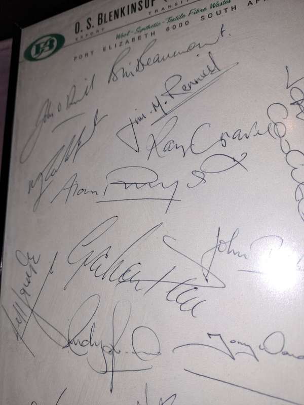 1980 British & Irish Lions, 20 original signatures including Bill Beaumont