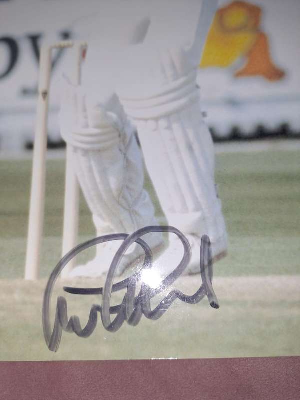 Cricket, Colour Photo signed by England player Graham Gooch, plus Book: Gooch My Autobiography