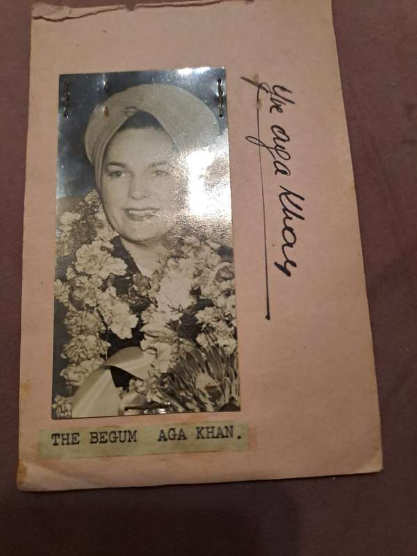 The Begum Aga Khan,original autograph