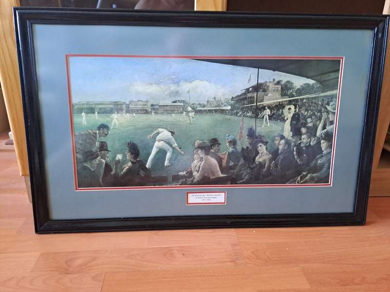 An Imaginary cricket match print by Sir Robert Ponsonby-Staples