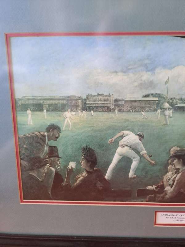 An Imaginary cricket match print by Sir Robert Ponsonby-Staples