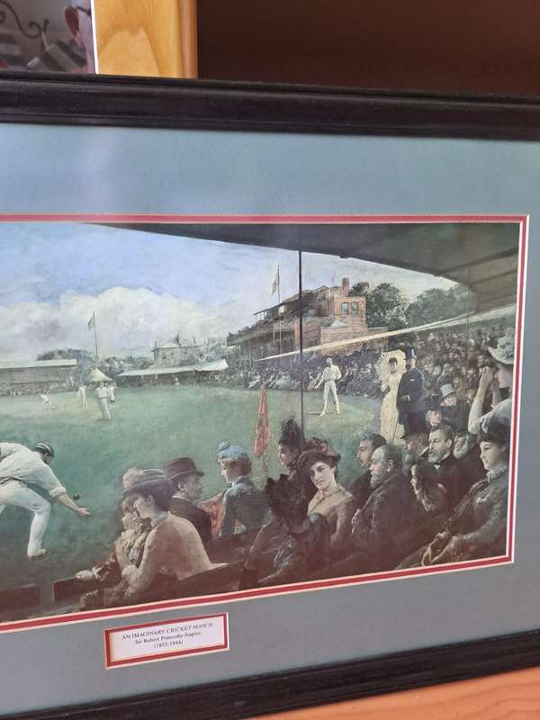 An Imaginary cricket match print by Sir Robert Ponsonby-Staples