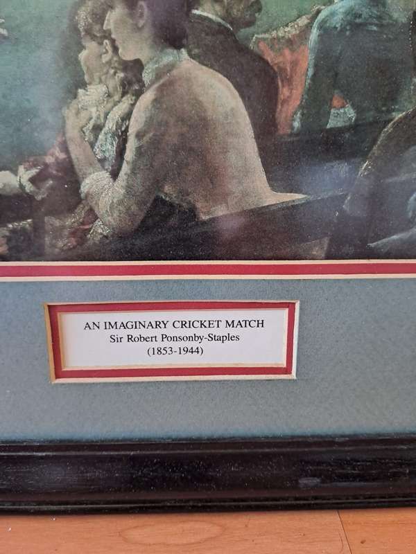 An Imaginary cricket match print by Sir Robert Ponsonby-Staples