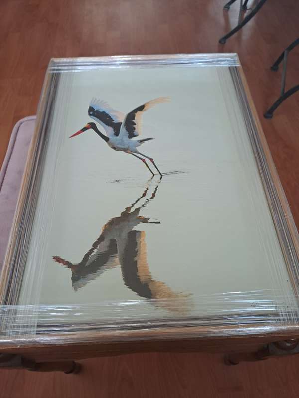Richard du Toit print/photo Stork on Water